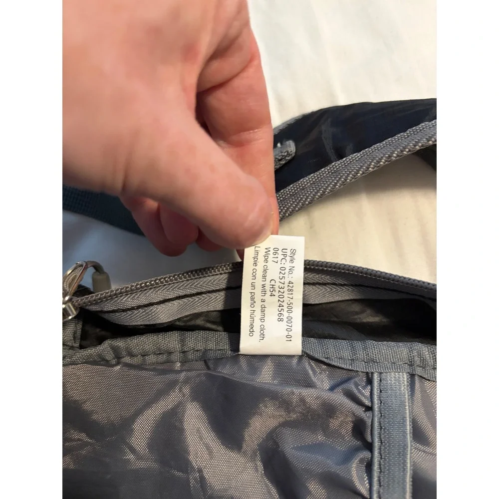 Travelon Backpack Packable Ripstop Black Grey Lightweight‎ Travel 42817